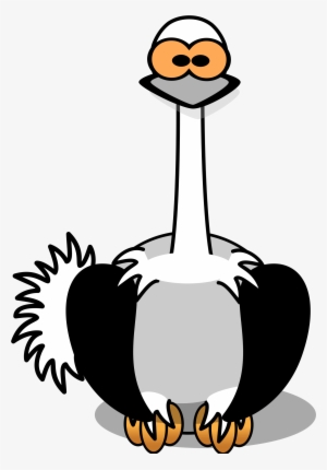 Clipart - Cartoon Ostrich Rectangle Magnet #1279377