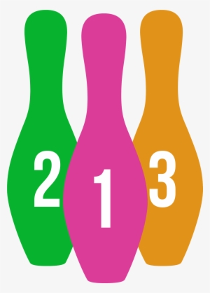 Bowling Clipart Senior - Colored Pin Bowling Png #1279417