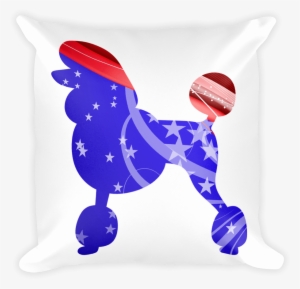Poodle Patriotic Shape Decorative Pillow - Miniature Poodle #1279491