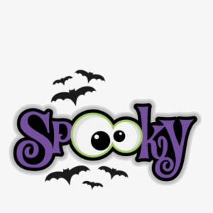 Spooky Svg Scrapbook Title Svg Cutting Files Bat Svg - Spooky Halloween Frames Clipart #1279620
