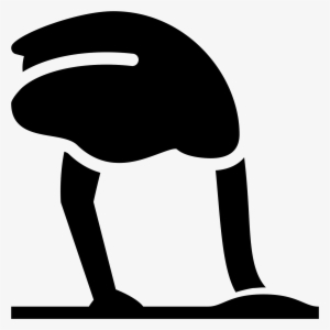 Ostrich Head In Sand Filled Icon - Icon #1279772