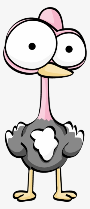 Ostrich Clipart Funny - Cartoon Ostrich Png #1279976