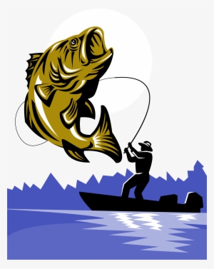 Fisherman - Clipart Man Fishing Silhouette - Free Transparent PNG ...