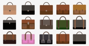 Briefcase Icons - Top Handle Portable Business Briefcase Bag Envelope #1283102