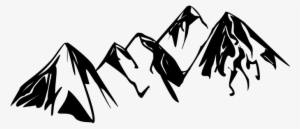 Mountain Top Clip Art - Mountains Clipart Black And White #1283837