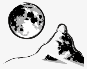 Novelty Moon Mountain Icon - Illustration #1283971