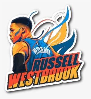 Sticker Russell Westbrook Vinyl Sticker - Graphic Design #1284365