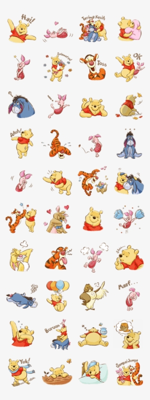 Pooh & Friends - Tom And Jerry Line Sticker #1285616