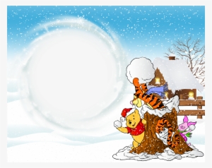 Kids Easter Egg Winnie The Pooh Png Clip Art Imageu200b - Winnie Christmas Photo Frame #1285963