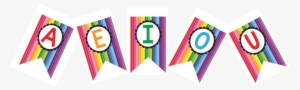 Happy Rainbow Banner Letters - Banner Letters #1286185