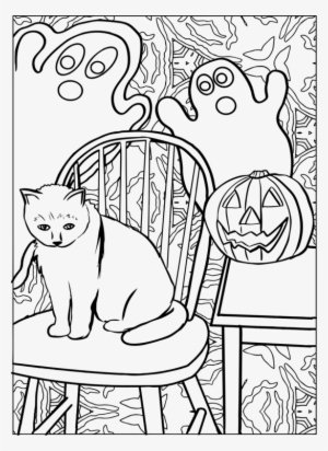 Poster Drawing Jack O' Lantern Zazzle Art - Cat Under Chair For Colouring #1286795