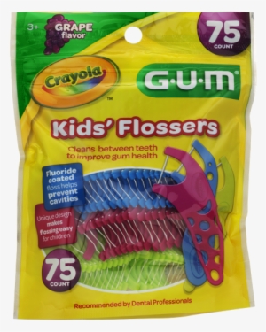 Gum® Crayola™ Kids' Flossers 75 Ct - Crayola #1286950