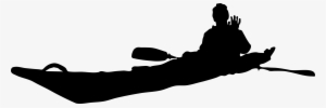 Clipart - Silhouette Of A Sea Kayaker #1286969