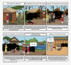 Spanish And Aztec Conflict Storyboard - Last Of The Mohicans Storyboard ...