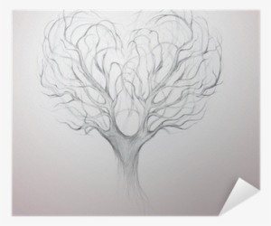 Tree Crown Like Heart / Vector Surreal Sketch Poster #1288642