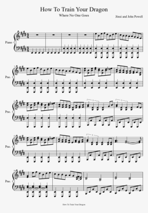 How To Train Your Dragon Sheet Music Composed By Jónsi - Attention Piano Sheet Music #1288838