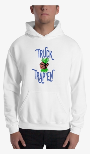 Image Of Truck Trap'en White Hoodie - Hoodie #1288998