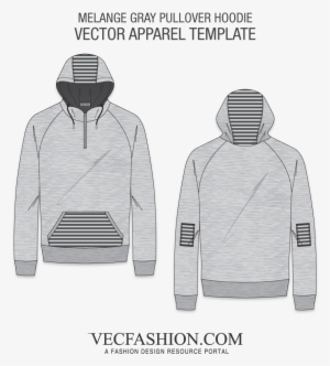 Melange Gray Textured Pullover Vecfashion - Hoodie #1289128