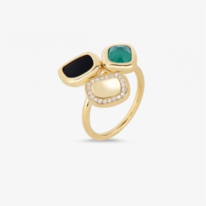 Roberto Coin Ring With Black Jade, Agate And Diamonds - Engagement Ring #1289452
