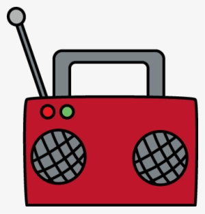 Red Radio Clip Art - Boombox Clipart #1290456