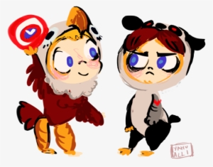 Steve Rogers, Wearing A Bird Suit, Holding Up A Frisbee - Cartoon #1290552