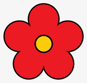 Flower Clipart Cute Flower Flower Pretty Flower Red - Clip Art #1291180