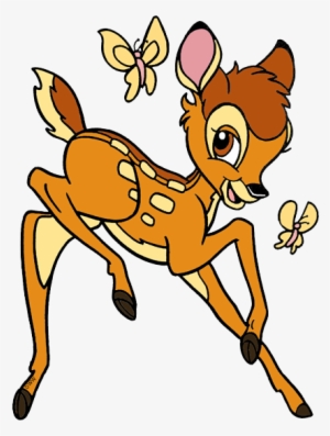 Bambi Clip Art - Bambi With Butterfly Clipart #1291462