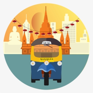 4 Attachments - Tuk Tuk Thailand Cartoon #1291609