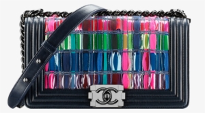 Chanel Multicolored Tweed And Pvc Boy Flap Bag - Chanel #1291742