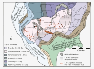 Bedrock Geology Map Of North America Showing The Ages - North America Bedrock Map #1291909
