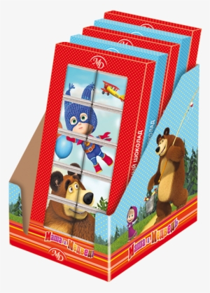 Chocolate Puzzle «masha And The Bear» 50gr/12 Pcs Milk #1292616