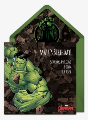 Avengers Hulk Online Invitation - Hulk Invitations #1293926
