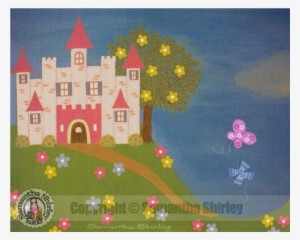 Kids Art Print Of Flutterbugs Palace Painting - Castle #1294454