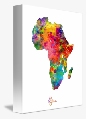 Africa Watercolor Map By Michael Tompsett Clip Art - Michael Tompsett Art Map #1294624