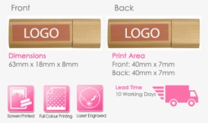 Wooden Stick Usb Stick Print Area - Usb Flash Drive #1295581