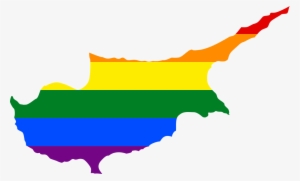 Lgbt Flag Map Of Cyprus - Cyprus Flag #1297056