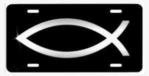 Christian Fish Silver - 532-christian Fish In Silver-christian License Plate #1297416