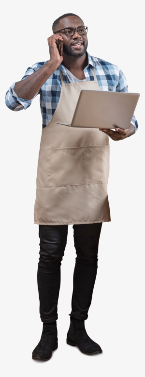 Store Businessman With Laptop And Phone - Architecture #1297815