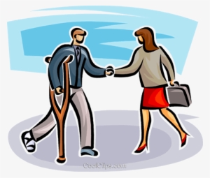 Two Business People Shaking Hands Royalty Free Vector - Holding Hands #1298167