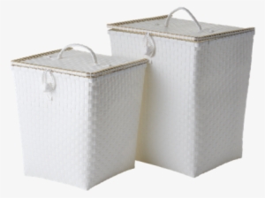 Plastic Laundry Basket White - Rice Laundry Basket Made Of Plastic - White - Large #1298282