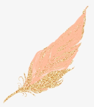 Feathers Feather Pastel Golden Gold Rosegold Glitter - Rose Gold Feathers Png #1298791