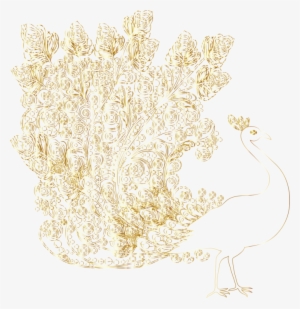 Peafowl Feather Gold Description - Clip Art #1299165