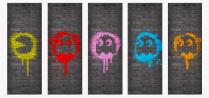 Pacman/ghost Tapestries Set/5 - Cross-stitch #1299560