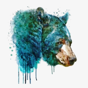 Bleed Area May Not Be Visible - Bear Head Watercolor #130366