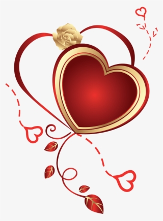 Wedding Heart Free Png Image - Heart With Rose Clipart #130910