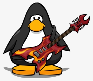 Hard Rock Guitar From A Player Card - Club Penguin Trumpet Gif #131072