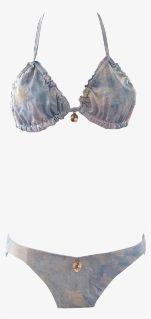 Watercolor Pastel Bikini With Gems And Gold - Lingerie Top #131415