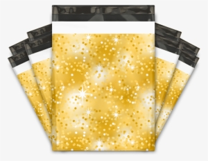 Gold Confetti Designer Poly Mailers Shipping Envelopes - 10x13 Designer Poly Mailers Shipping Envelopes Premium #131494