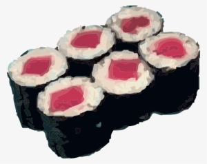 Free Vector Tekka Maki Sushi Clip Art - Tekka Maki Sushi #133489