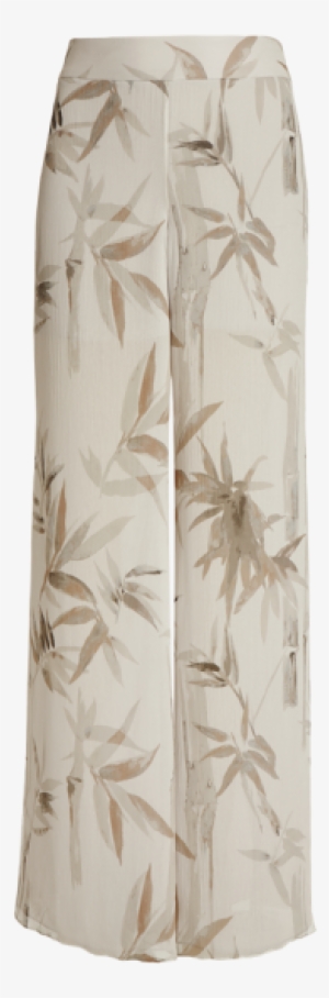 Bamboo Print Crinkle Chiffon Gigi Pant - Pencil Skirt #133696